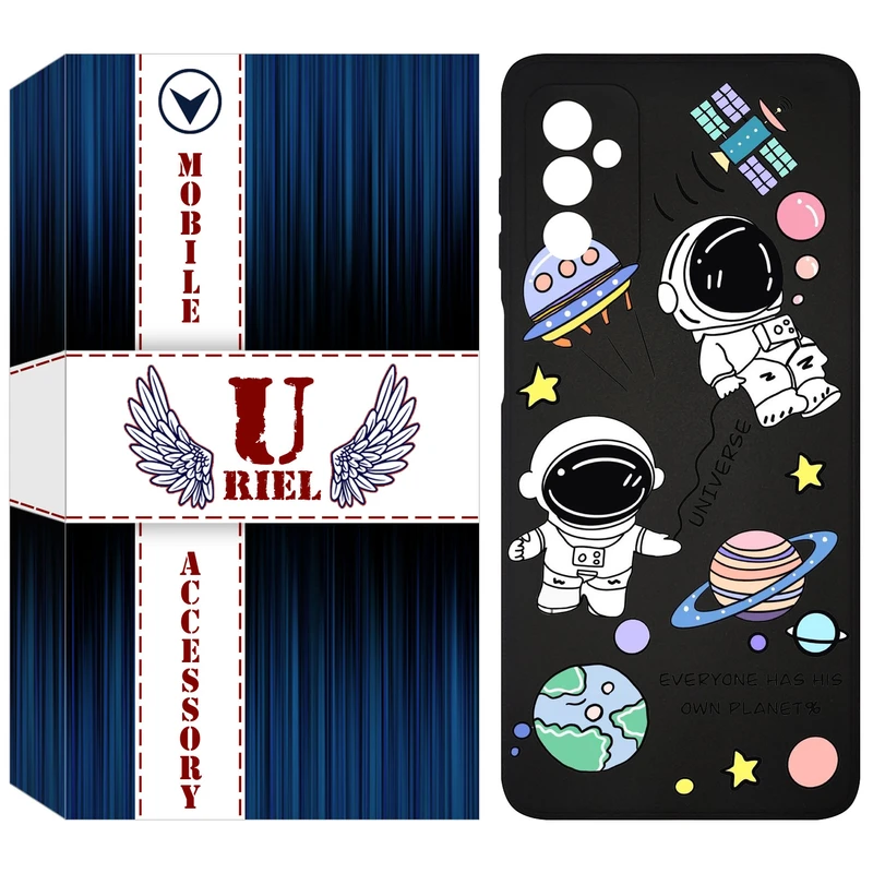 کاور یوریل مدل KSH کد 25 طرح فضانوردان مناسب برای گوشی موبایل سامسونگ Galaxy F13 4G