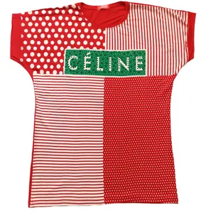 تی شرت آستین کوتاه زنانه مدل نگین دار