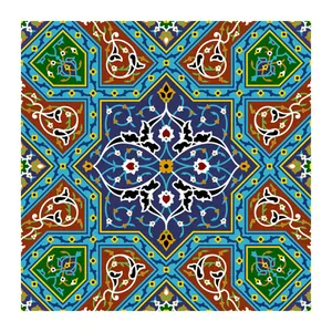 کاشی گلاک مدل اسلیمی طرح سنتی ایرانی کد TT145