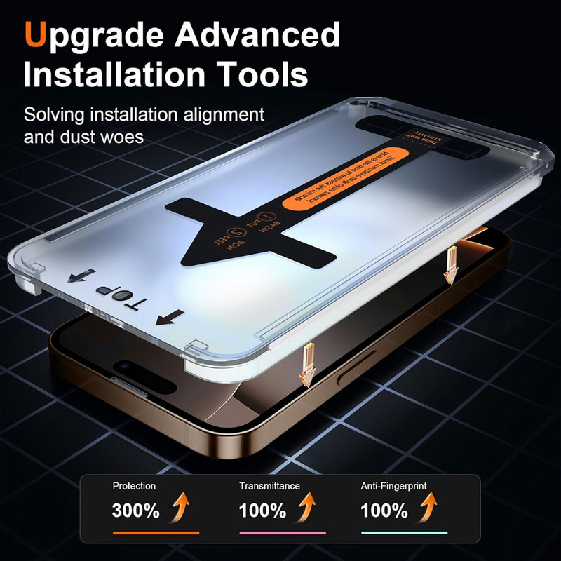 محافظ صفحه نمایش آسان نصب آکوآرا مدل EZ Install مناسب برای گوشی موبایل اپل iPhone 16 Pro Max