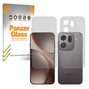 Panzer Glass transparent Full-Adhesive Screen Protector model suitable for Oppo Find X9 Pro mobile phone along with the back protector