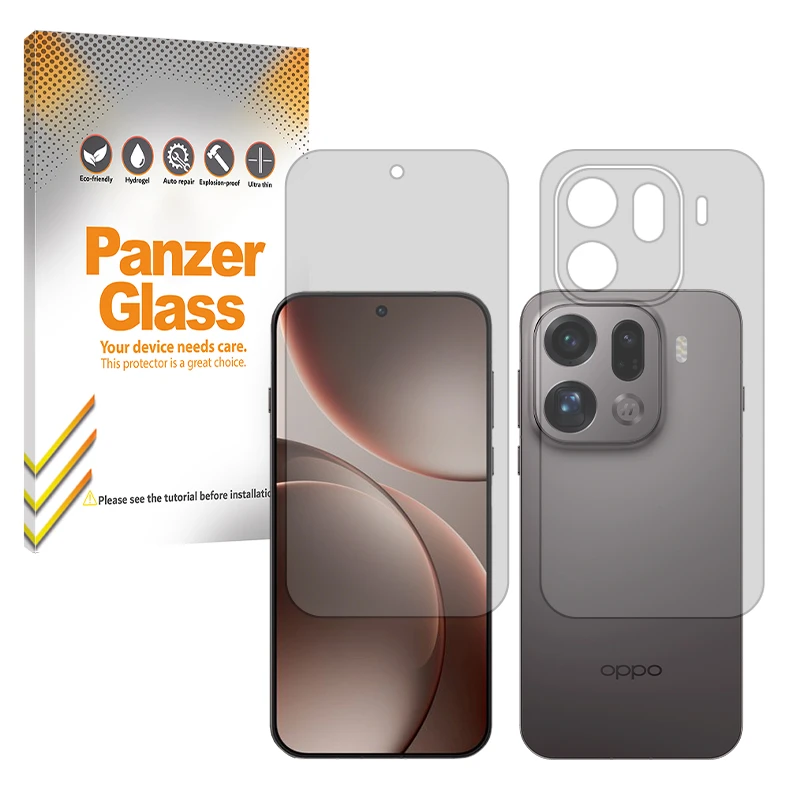 محافظ صفحه نمایش مات پنزر گلس مدل تمام چسب مناسب برای گوشی موبایل اوپو  Find X9 Pro به همراه محافظ پشت گوشی