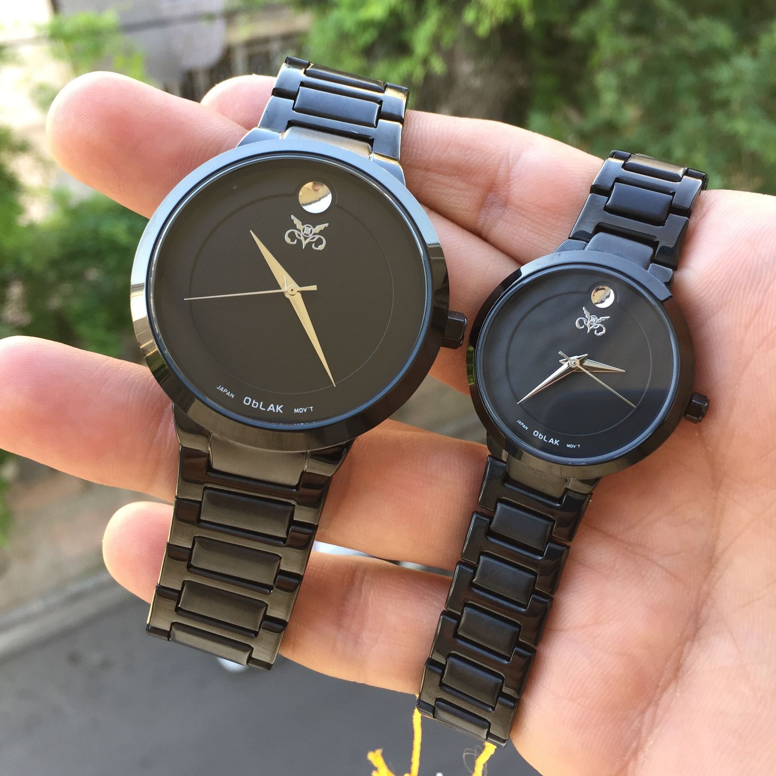 ست ساعت مچی عقربه ای زنانه و مردانه اوبلاک مدل 72694 -  - 4