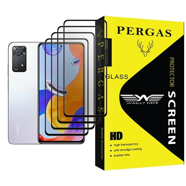 محافظ صفحه نمایش وایلی نایس مدل Pergas Glass MIX004 مناسب برای گوشی موبایل شیائومی Redmi Note 11 Pro بسته چهار عددی