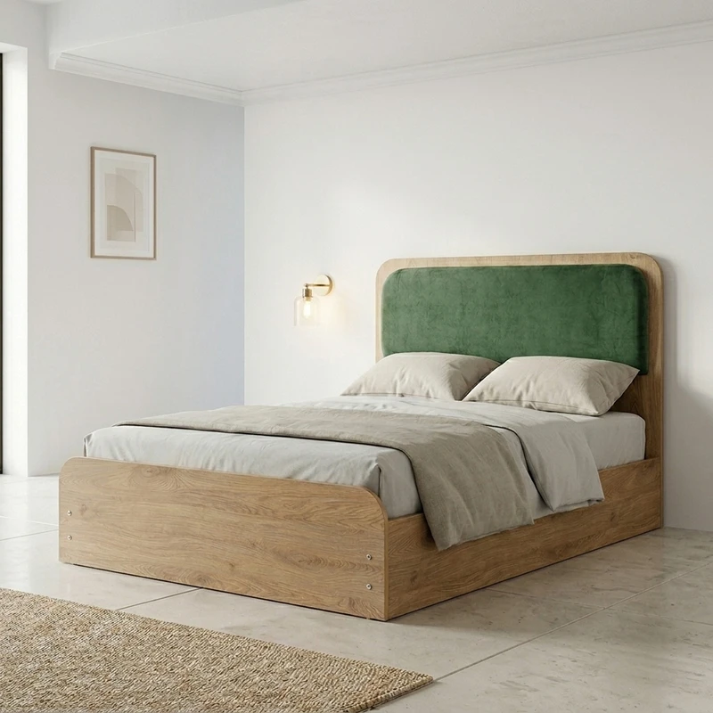 تخت‌خواب ملامینه یک و نیم نفره آریا میز مدل سحر سایز 120 * 200 سانتی‌متر