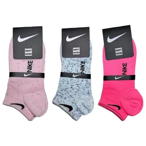 جوراب ورزشی ساق کوتاه زنانه مدل مچی کد 743 بسته 3 عددی