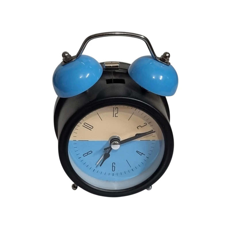 ساعت رومیزی عقربه‌ای مدل بل دو رنگ کد S20