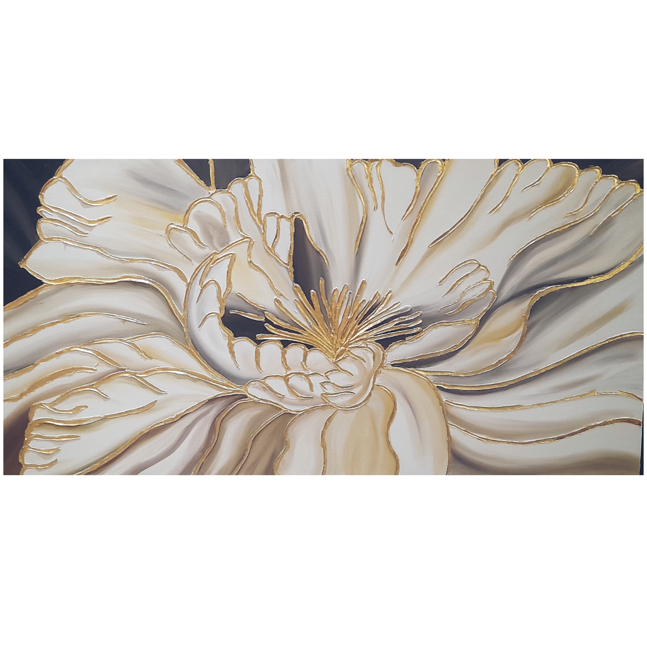تابلو نقاشی طرح گل عروس کد 0678