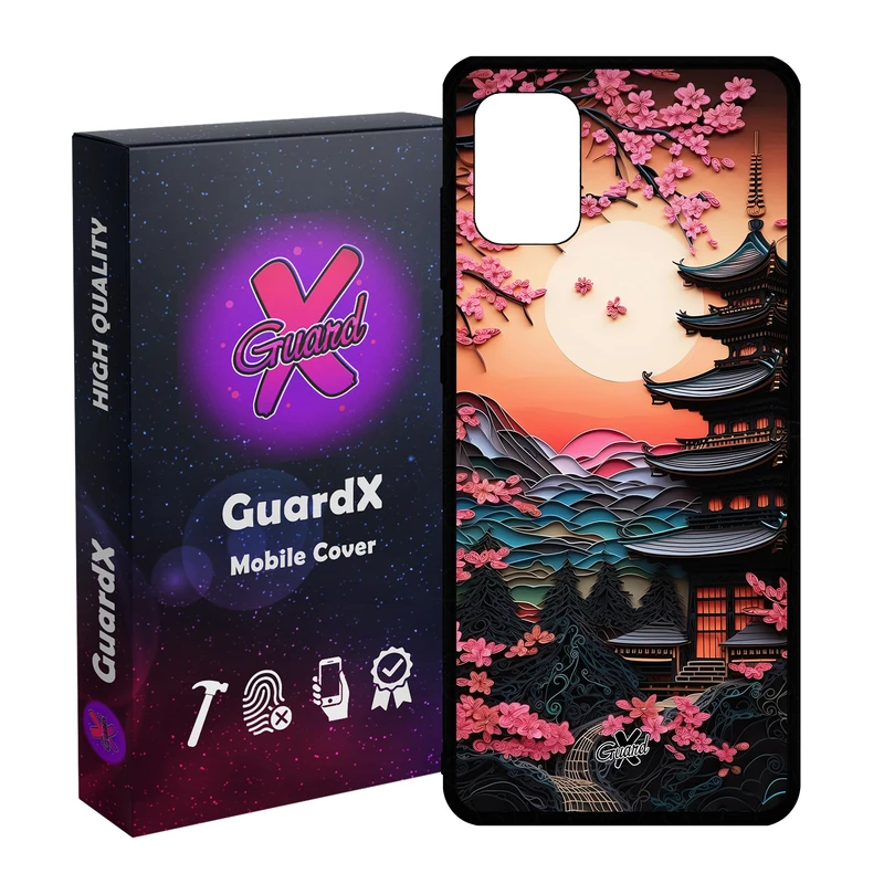 کاور گارد ایکس طرح معبد ژاپن مدل Glass10582 مناسب برای گوشی موبایل سامسونگ Galaxy A31