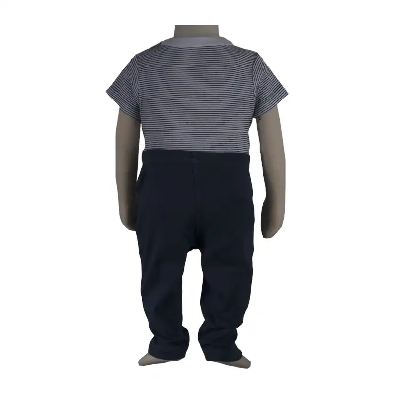 ست 3 تکه لباس نوزادی آدمک  کد 323700 رنگ سرمه ای