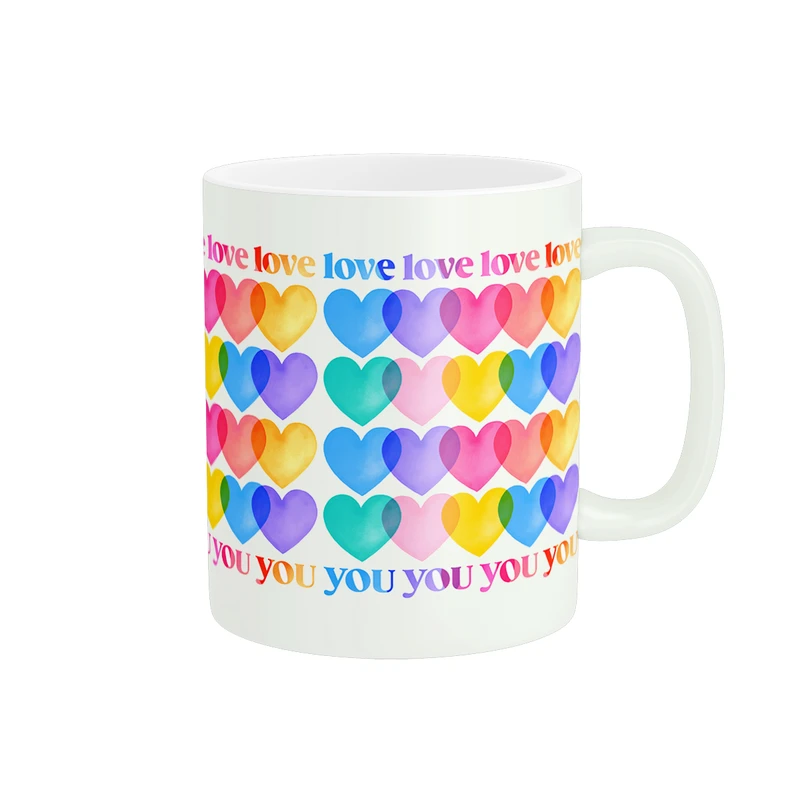 ماگ پادآفرین مدل عشق Love طرح پترن قلب کد PM206