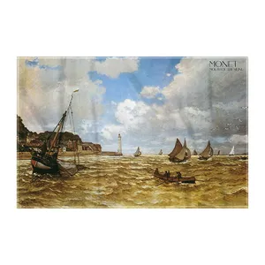 کاغذ کادو ترمه طراحان ایده مدل دهانه رود سن از مونه کد art0171 سایز 57x37 سانتی متر