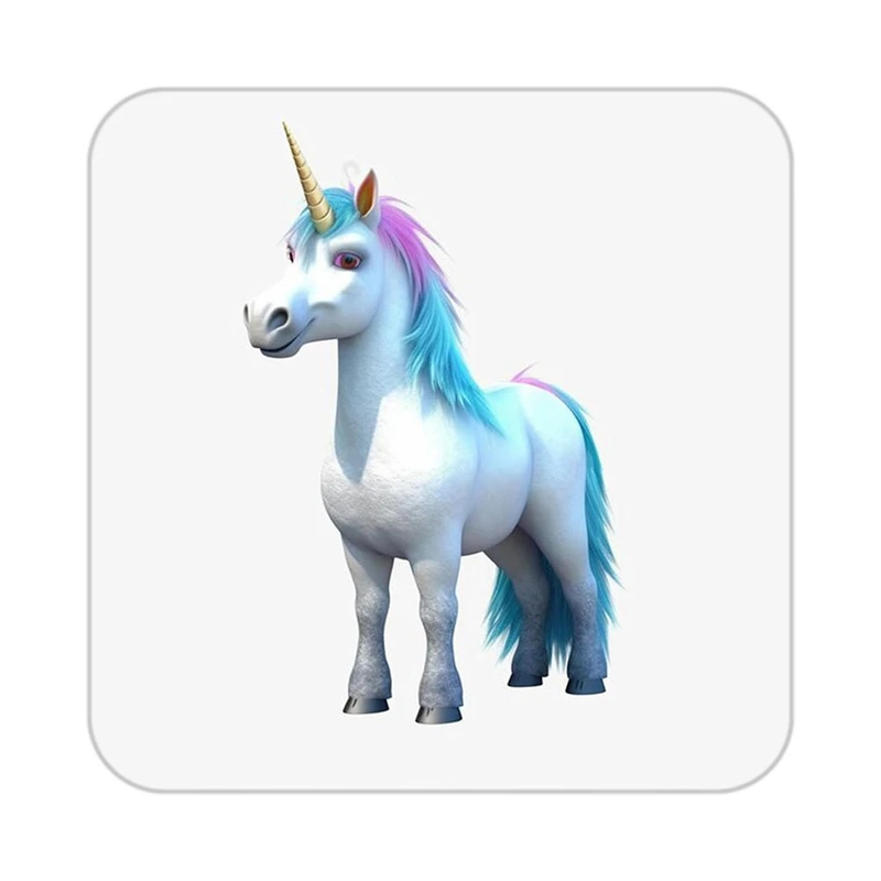 زیر لیوانی کاکتی طرح اسب تک شاخ و یونیکورن مدل mp29110