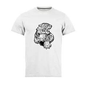 تی شرت آستین کوتاه مردانه مدل Tiger_NC1_0278_رنگ سفید