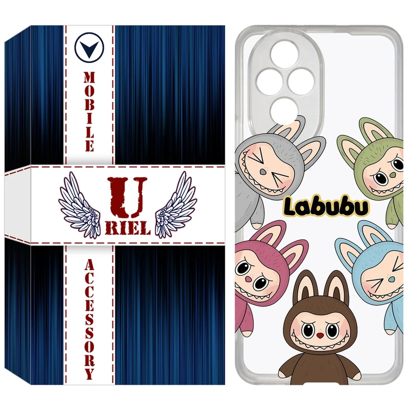 کاور یوریل مدل Clear کد 102 طرح لبوبو Labubu مناسب برای گوشی موبایل آنر 200