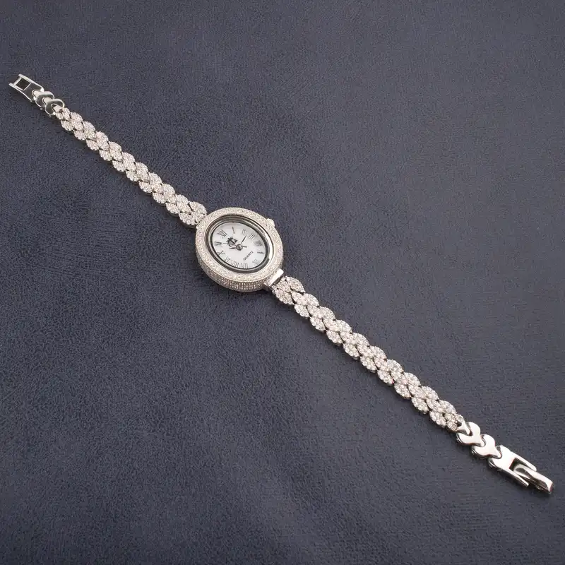 ساعت مچی عقربه ای نقره زنانه مدل AVN_W019