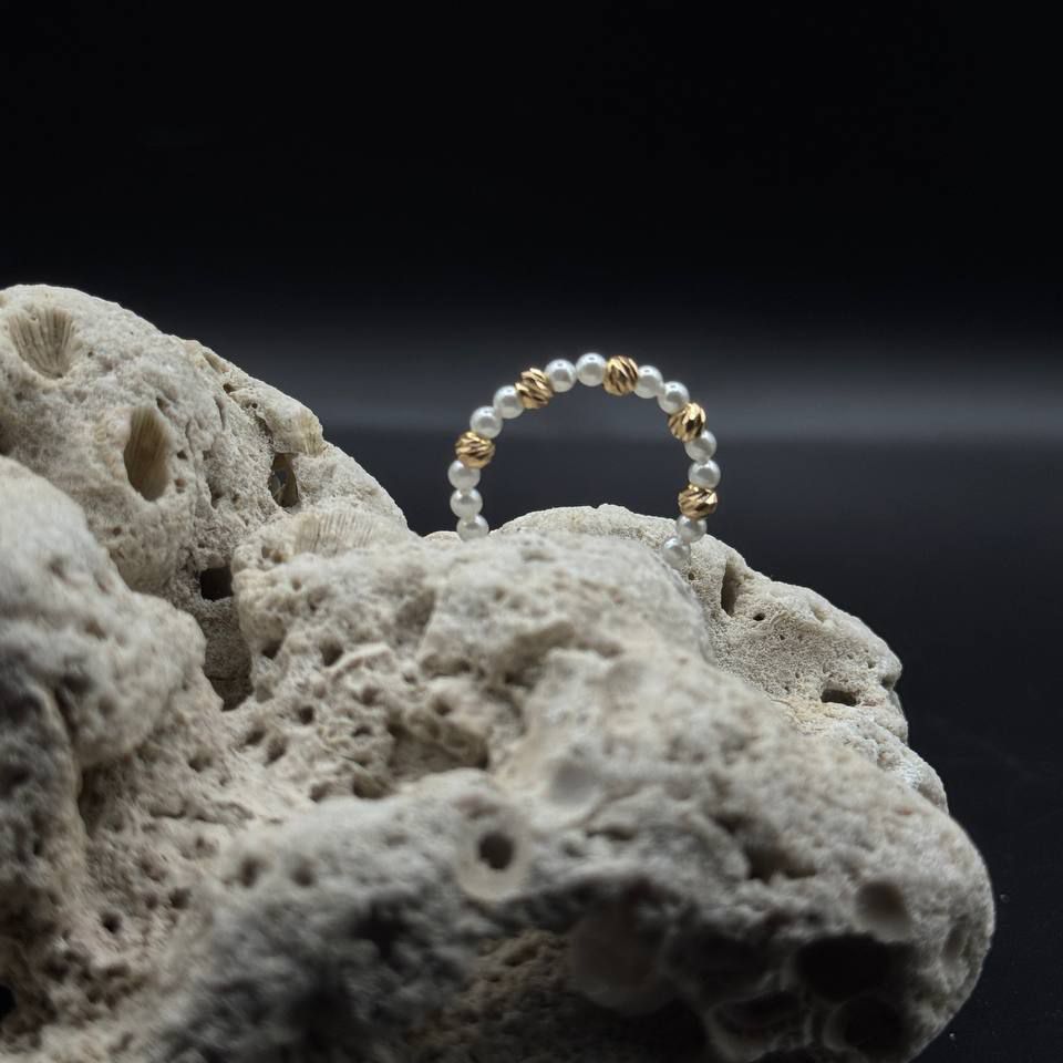 انگشتر طلا 18 عیار زنانه ناریا مدل مروارید پرورشی ناریا - - 2