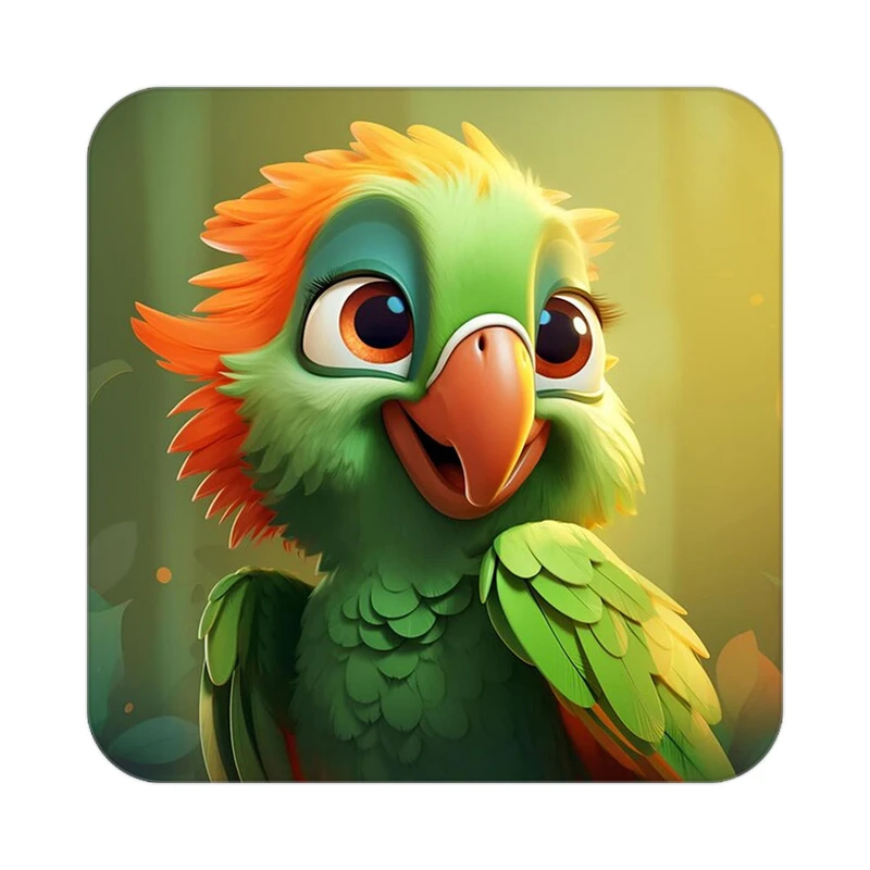 زیر لیوانی کاکتی طرح حیوانات رنگی مدل mp26081