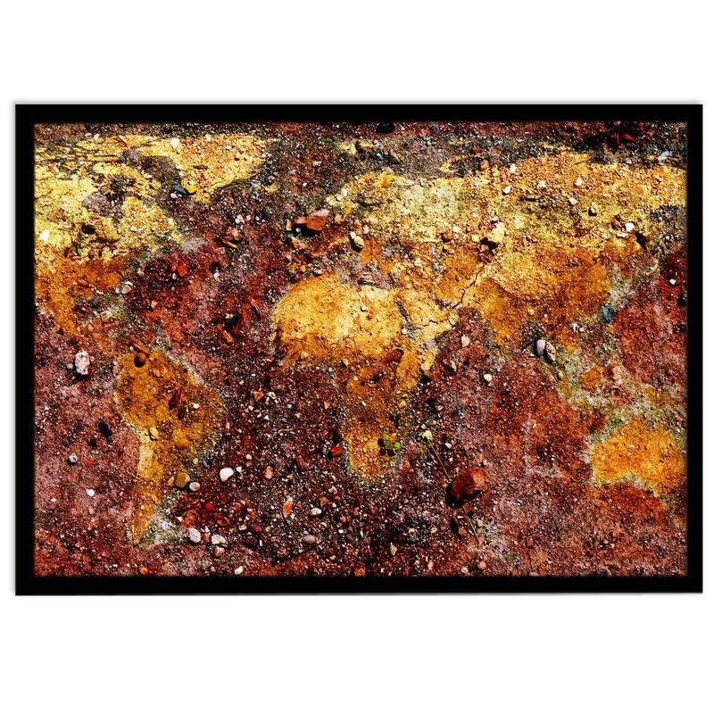 تابلو نوری بکلیت طرح خاکی نقشه جهان مدل B-S876