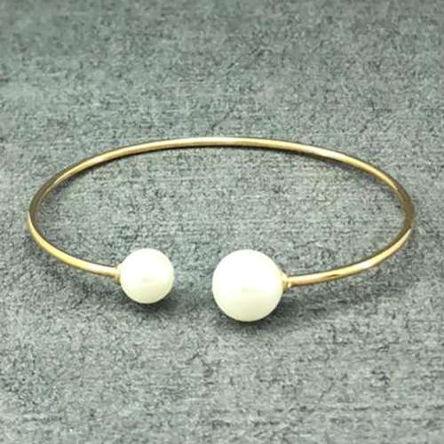 النگو طلا 18 عیار زنانه دوست خوب مدل مروارید dk136