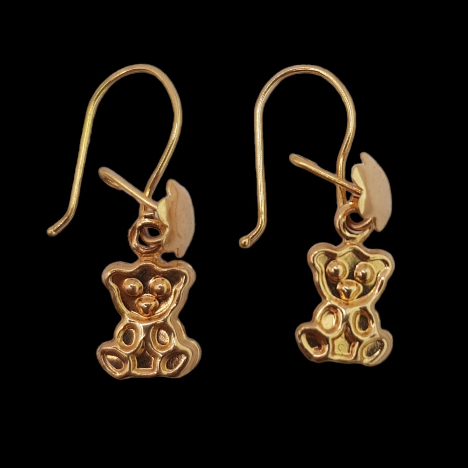 گوشواره طلا 18 عیار دخترانه مدل آویز خرسی -  - 2