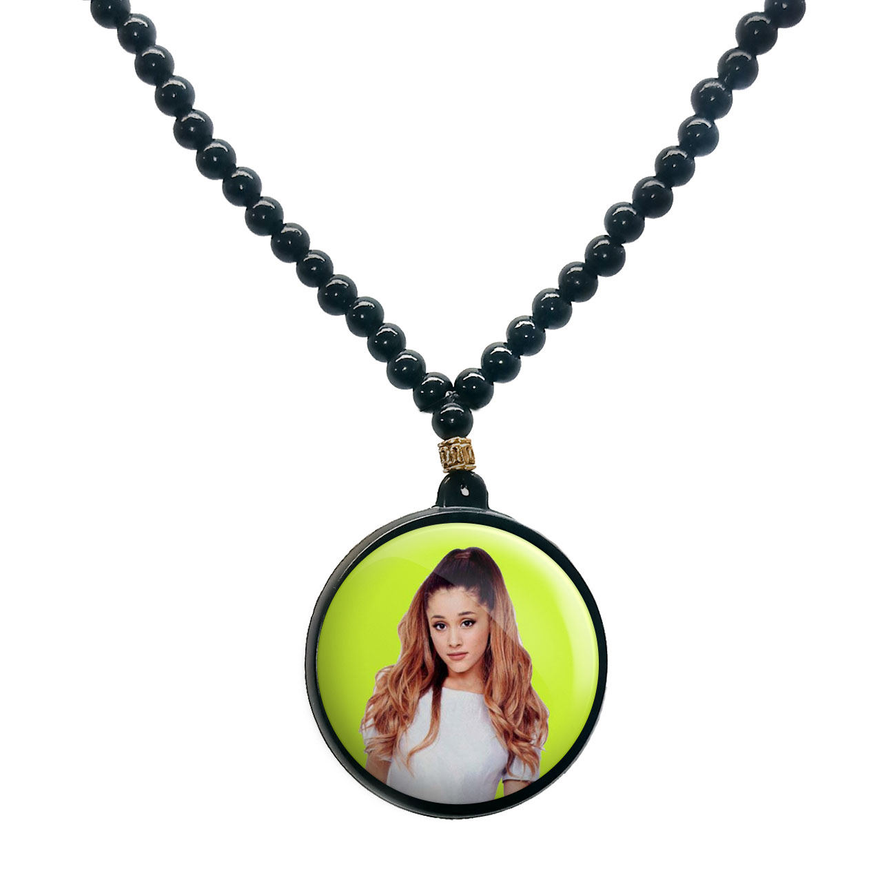 گردنبند پرمانه طرح آریانا گرانده کد pmd.2130 مدل دو طرفه