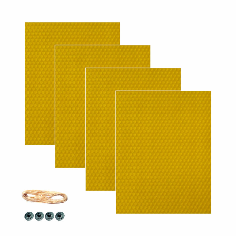 شمع بیزوکس مدل ورق موم عسل کد 1418M مجموعه 4عددی