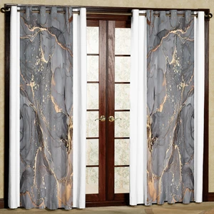 پرده مدل مخمل پانچی طرح سنگی کد 4141T2 سایز 200x140 سانتی متر
