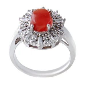 انگشتر نقره زنانه مدل عقیق یمانی AWR_785