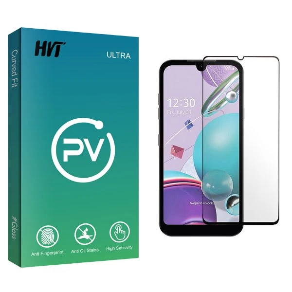 محافظ صفحه نمایش شیشه ای اچ وی تی مدل PV مناسب برای گوشی موبایل ال جی K31