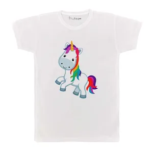 تی شرت بچگانه پرمانه طرح Unicorn کد pmt.3122