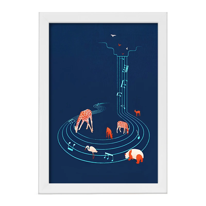 تابلو خندالو مدل حیوانات و نت موسیقی کد F8835