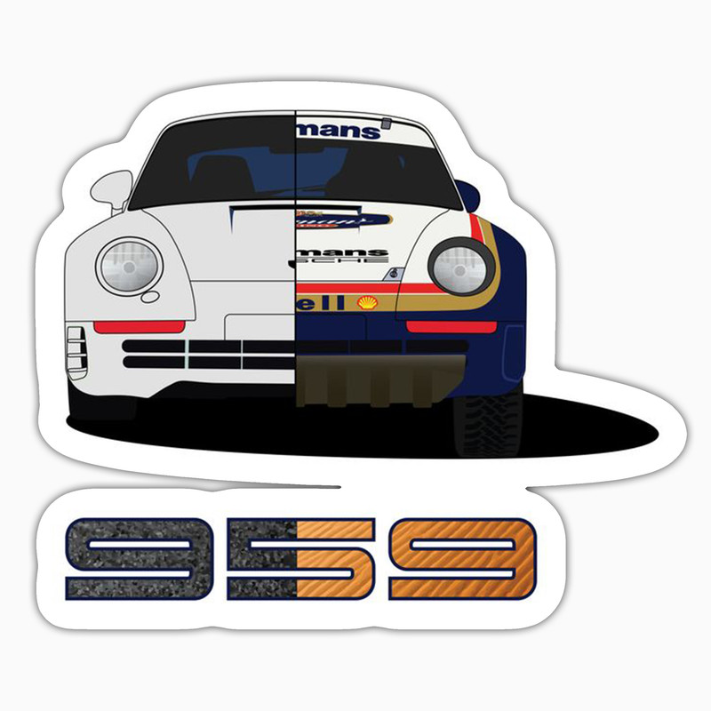 استیکر لپ تاپ و موبایل بووم طرح ماشین مدل Racing Porsche کد UV055