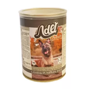 کنسرو غذای سگ ادل مدل 11 پته گوشت بره و کدو تنبل وزن 400 گرم