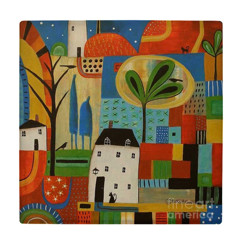  زیر لیوانی  طرح نقاشی دور نما شهر کد    5923130_4536