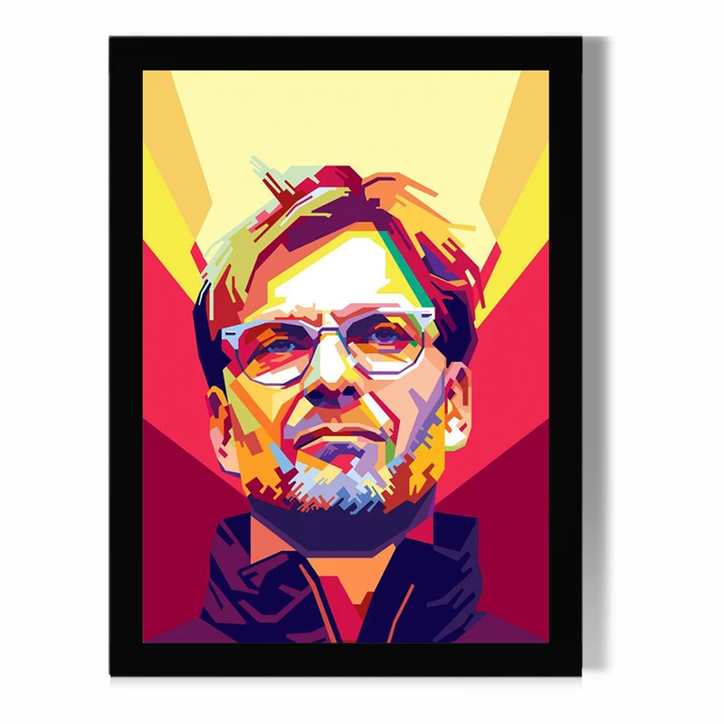 تابلو مدل  دیواری طرح یورگن کلوپ Jürgen Klopp کد FD563