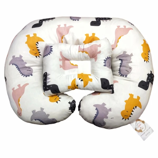 عکس شماره 2 : ست بالش شیردهی شایلی مدل دایناسور به همراه بالش بسته 2 عددی