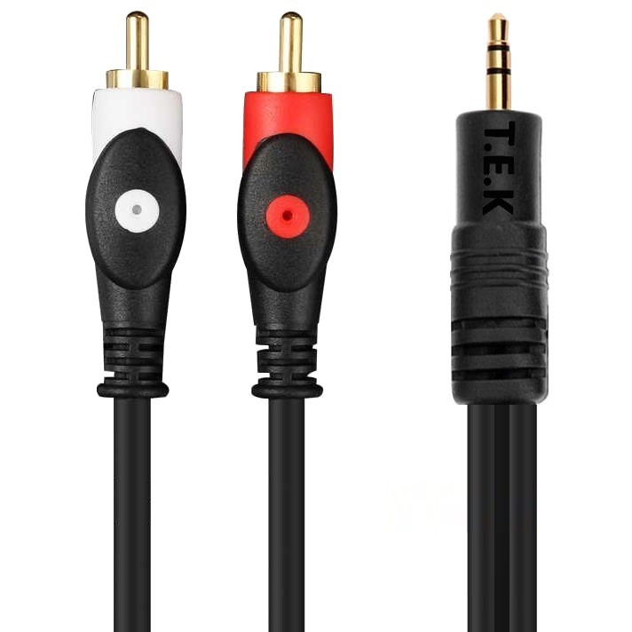 کابل تبدیل جک 3.5 میلی متری به RCA تی ایی کی مدل TEK2115 طول 1.5 متر