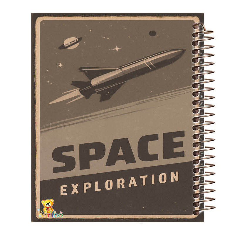 دفتر مشق 100 برگ بانیبو طرح  فضا کد 1207