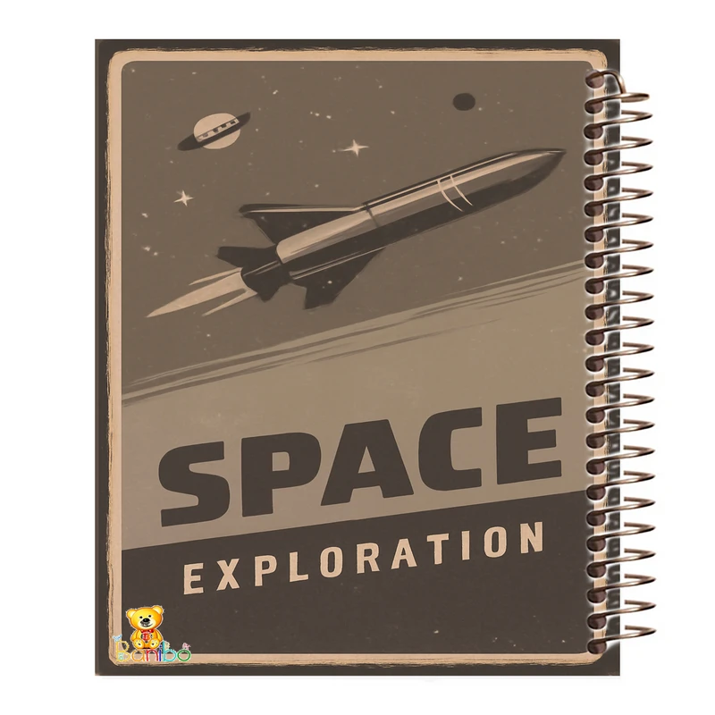 دفتر نقاشی 50 برگ بانیبو مدل موشک  کد 1207