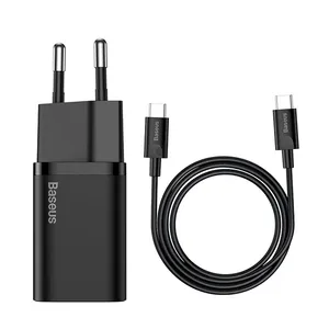 شارژر دیواری باسئوس Quick Charger 25W به همراه کابل تبدیل  usb-c
