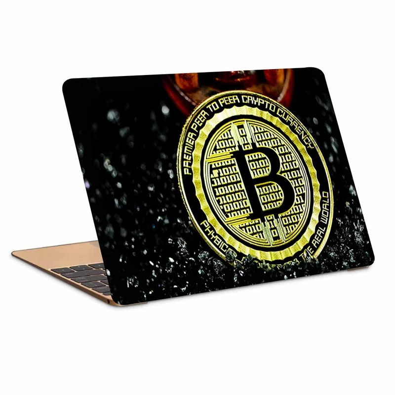 استیکر لپ تاپ طرح bitcoin کد p-1036 مناسب برای لپ تاپ 15.6 اینچ