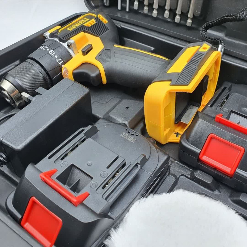 دریل شارژی چکشی براشلس  مدل brushless مجموعه 28 عددی