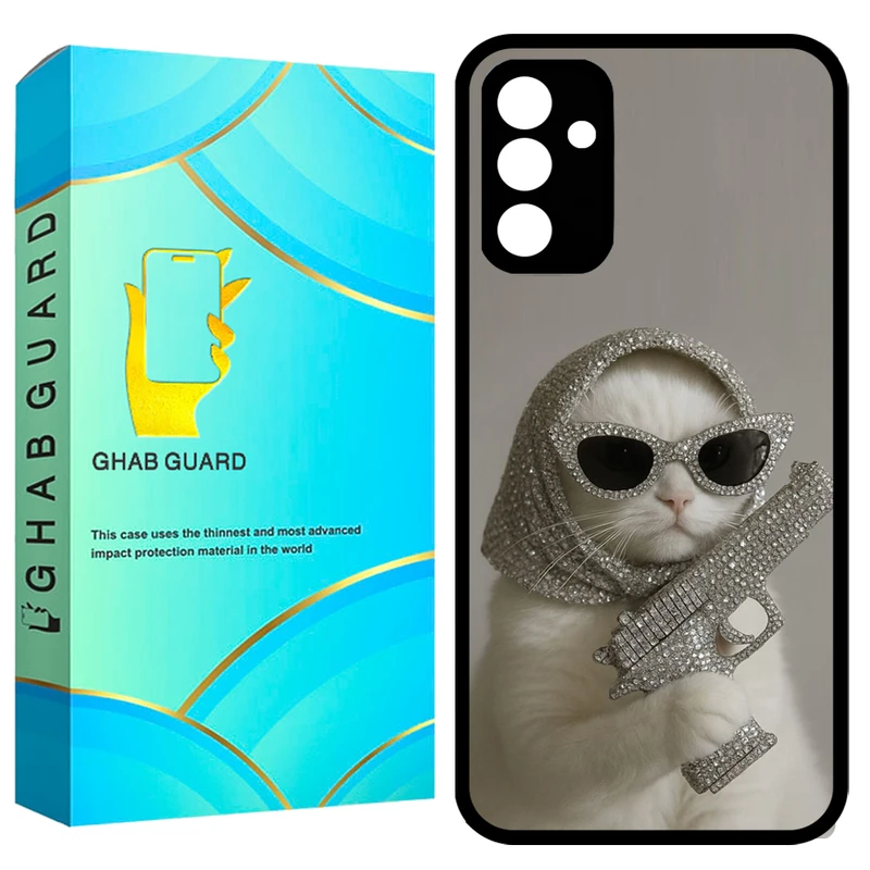  کاور قاب گارد طرح گربه مدل GCHPA34 مناسب برای گوشی موبایل سامسونگ Galaxy A34 5G 