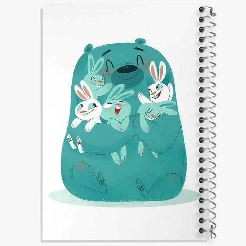 دفتر لیست خرید 50 برگ خندالو طرح خرس و خرگوش های بامزه کد N5680