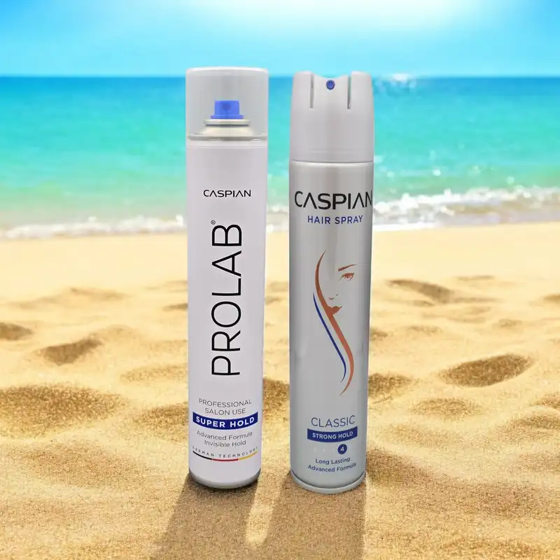 اسپری مو کاسپین مدل Classic حجم 500 میلی لیتر به همراه اسپری مو کاسپین مدل super hold