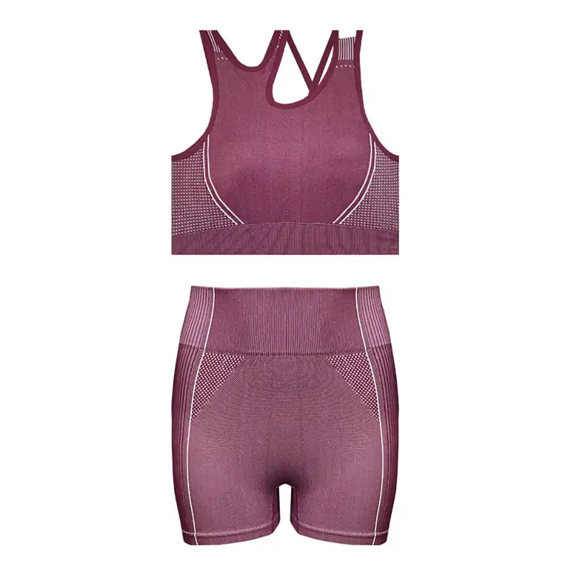 ست  نیم تنه و شلوارک ورزشی زنانه مدل پد متحرک کد 23082