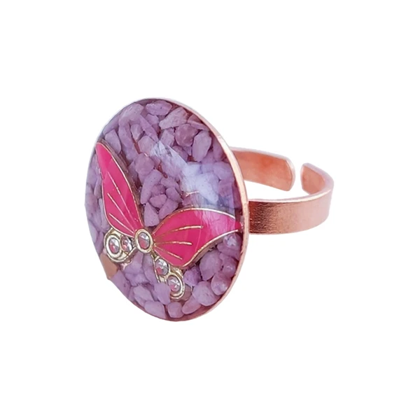 عکس شماره 5 : ست سه تکه زیورآلات دست ساز زنانه مدل پروانه کد jw567