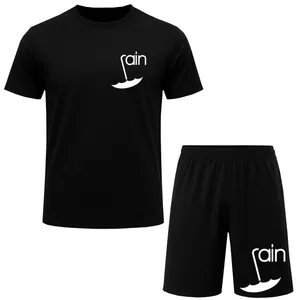 ست تی‌شرت آستین کوتاه و شلوارک راحتی مردانه مدل A151 RAIN