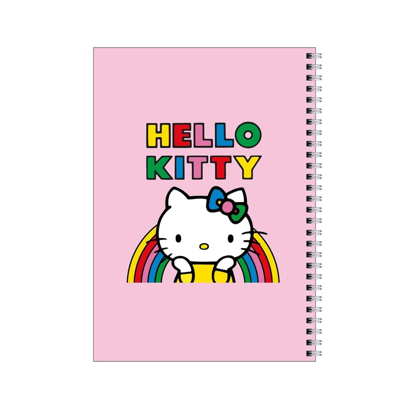 دفتر مشق 100 برگ بامبیلیپ طرح کیتی و رنگین کمان کد 5743287